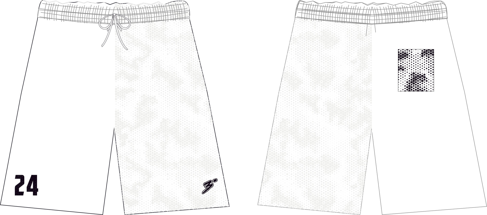 2024 Katella VARSITY White Custom Sublimated Shorts