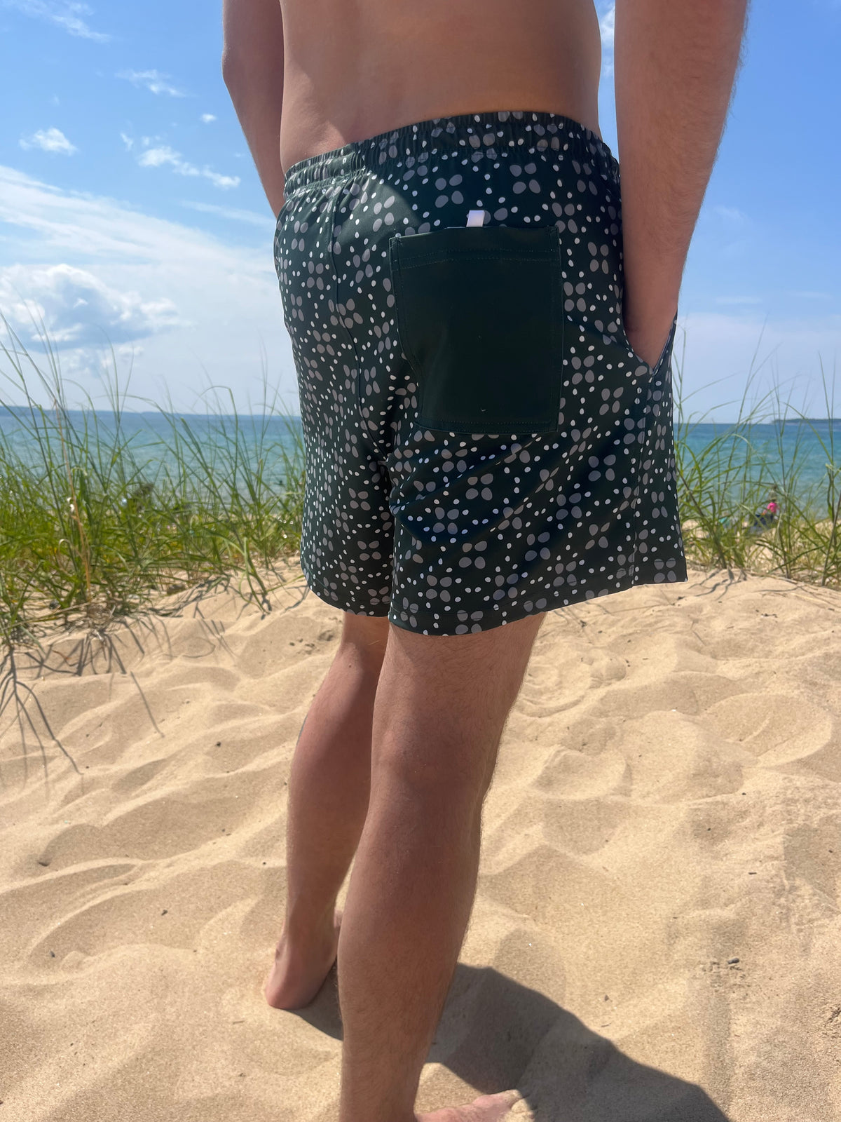 Forest Green Moxie Swim Trunks