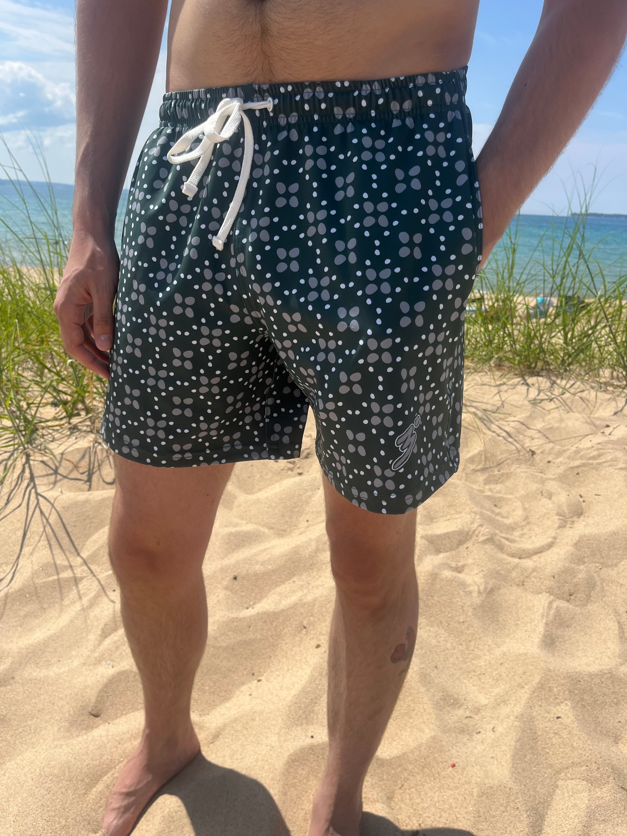 Forest Green Moxie Swim Trunks