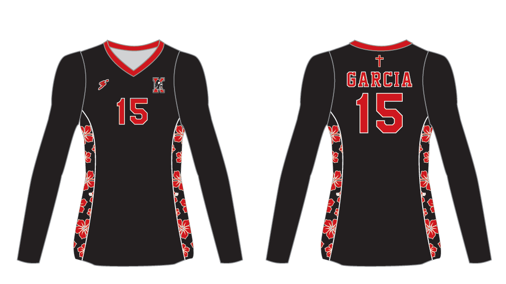 KATELLA GVB Custom Black Long Sleeve JERSEY - VARSITIY MANDATORY - Third Degree Sportwear