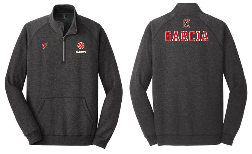 KATELLA GVB Quarter Zip Sweatshirt Gray- VARSITIY MANDATORY - Third Degree Sportwear