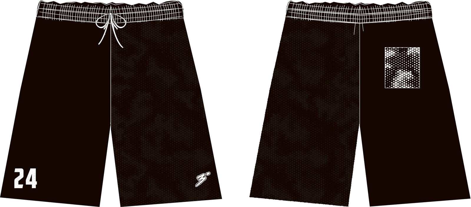 2024 Katella VARSITY Black Custom Sublimated Shorts - Third Degree Sportwear