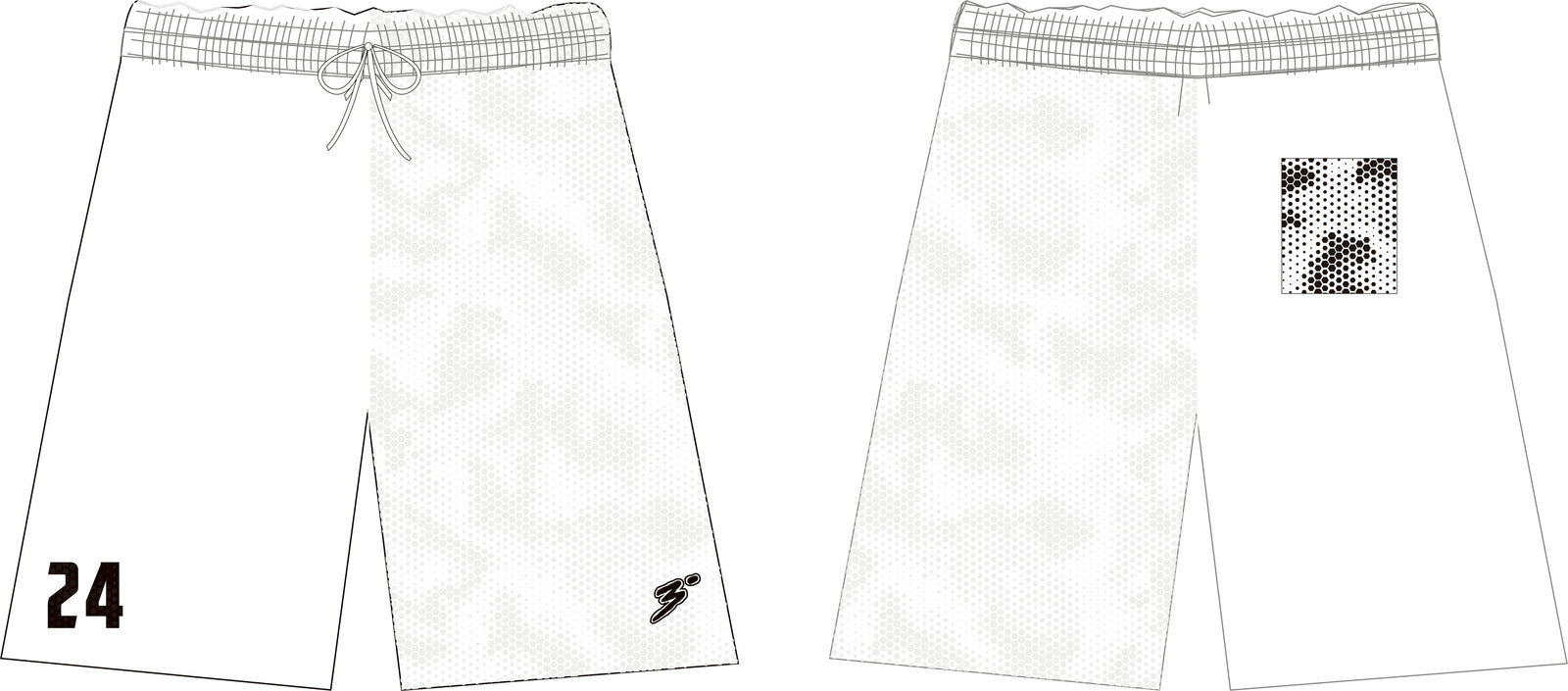 2024 Katella VARSITY White Custom Sublimated Shorts - Third Degree Sportwear