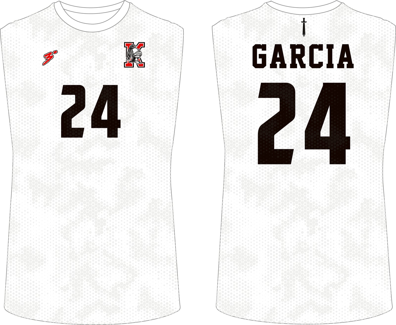 2024 Katella VARSITY White Sleeveless Jersey - Third Degree Sportwear