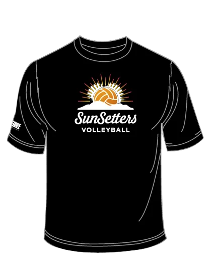 SUN SETTERS black T -SHIRT - Third Degree Sportwear