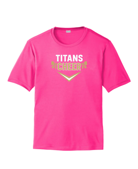 Titans Cheer Pink  DRYFIT T-Shirt - Third Degree Sportwear
