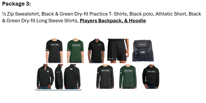 Irvine Boys Volleyball Package 3 - Third Degree Sportwear