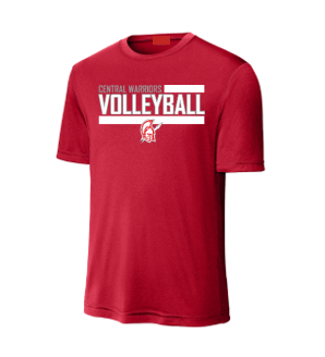 CENTRAL HIGH SCHOOL DRYFIT TEE- red