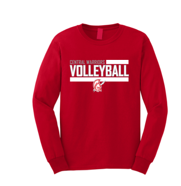 CENTRAL HIGH SCHOOL COTTON LONG SLEEVE - RED