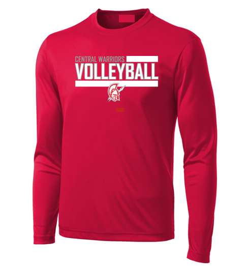 CENTRAL HIGH SCHOOL DRY-FIT LONG SLEEVE - RED
