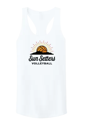 SUN SETTERS women's Racer back tank - White - Third Degree Sportwear