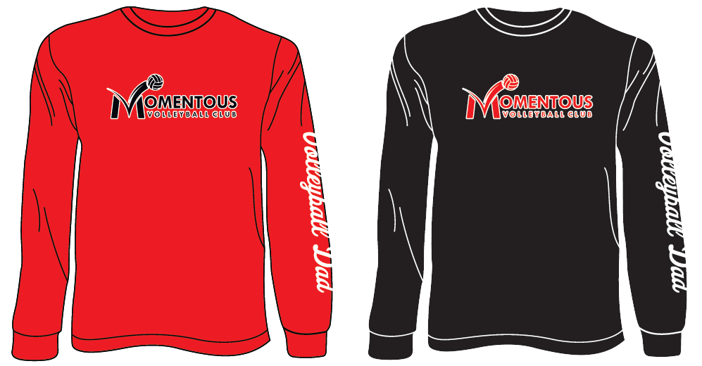 Momentous Volleyball Dad Long Sleeve T-shirt - Third Degree Sportwear
